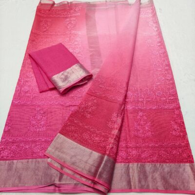 Exclusive Pure Kota Cotton Self Embroidary Sarees (6)