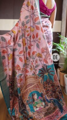 Exclusive Tussar Silk Handpainted Embroidary Work (14)