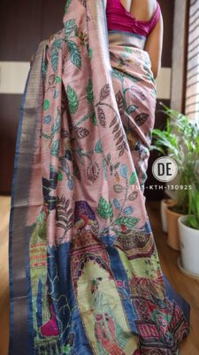 Exclusive Tussar Silk Handpainted Embroidary Work (21)