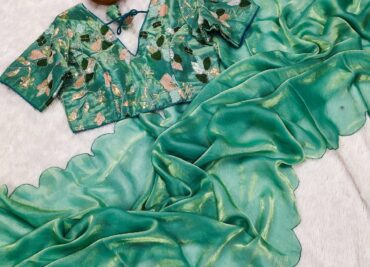 Fancy Satin Sarees With Stitched Blouse (5)