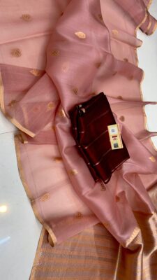 Handloom Banarasi Pure Organza Kora Silk Sarees (1)