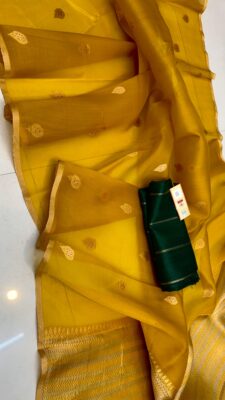 Handloom Banarasi Pure Organza Kora Silk Sarees (10)