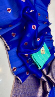 Handloom Banarasi Pure Organza Kora Silk Sarees (12)