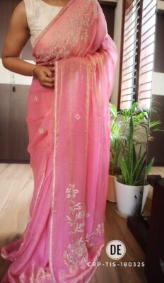 Latest Crepe Tissue Silk Sarees (5)