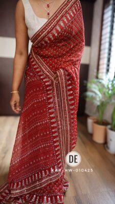 Latest Georgette Silk Sarees With Blouse. (3)