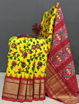 Latest Ikkath Silk Sarees With Blouse (12)