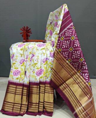 Latest Ikkath Silk Sarees With Blouse (18)