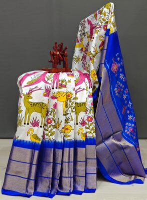 Latest Ikkath Silk Sarees With Blouse (3)