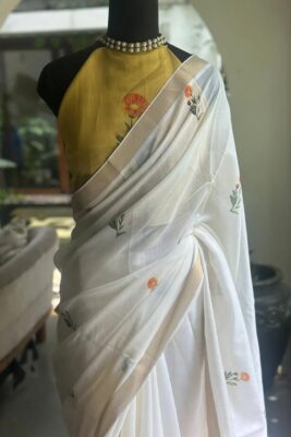 Latest Linen Digital Print Sarees (10)