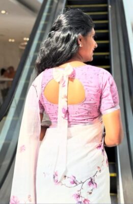 Latest Linen Digital Print Sarees (14)