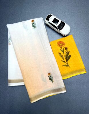 Latest Linen Digital Print Sarees (4)