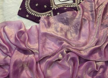 Latest Space Silk Sarees With Stitched Blouse (2)