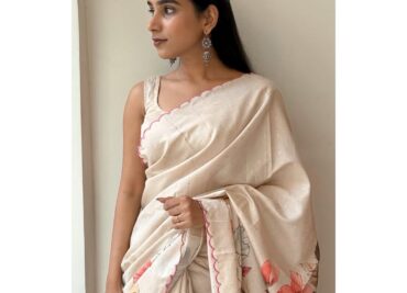 Latest Tussar Fancy Sarees With Digital Prints (9)