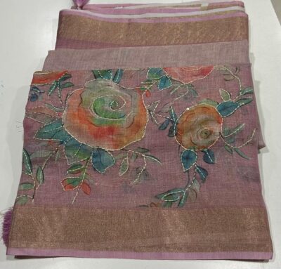 Light Weight Bengal Linen Tissue Sarees (11)