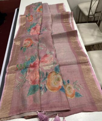 Light Weight Bengal Linen Tissue Sarees (21)