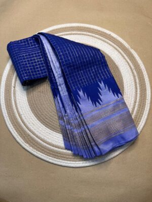 Mercidised Cotton Ilkal Zari Checks Sarees (14)
