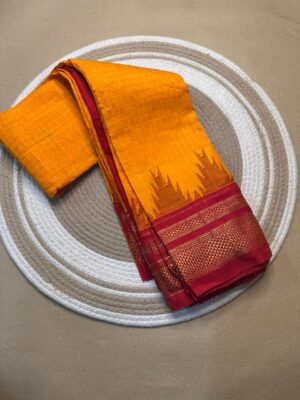 Mercidised Cotton Ilkal Zari Checks Sarees (15)