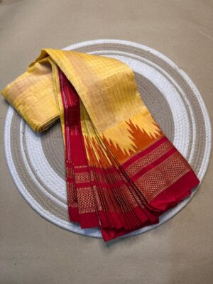 Mercidised Cotton Ilkal Zari Checks Sarees (18)