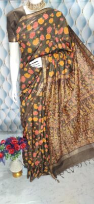 Modal Silk Screen Print Sarees (2)