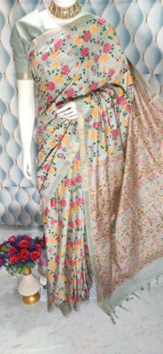 Modal Silk Screen Print Sarees (7)