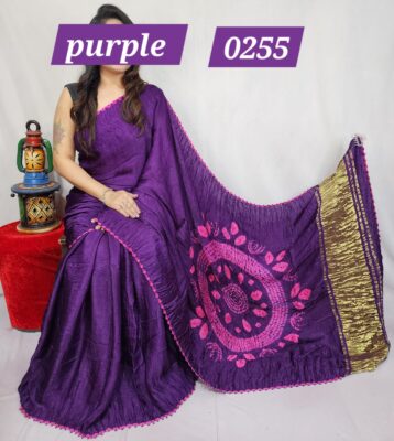 Modal Silk Shibori Sarees With Blouse (14)