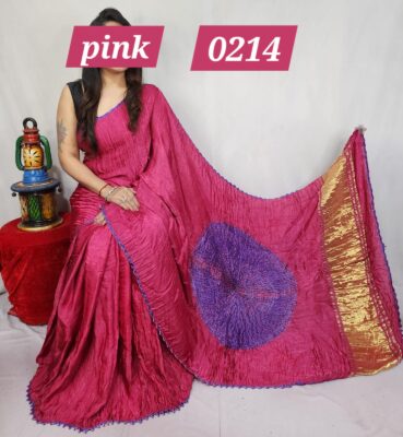 Modal Silk Shibori Sarees With Blouse (15)