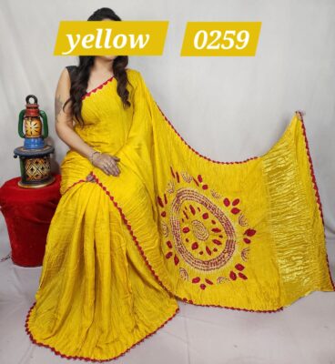 Modal Silk Shibori Sarees With Blouse (4)