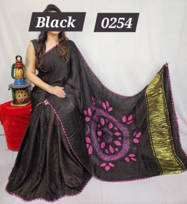 Modal Silk Shibori Sarees With Blouse (5)