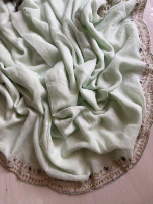 Mulmul Katdana Zardosi Work With Blouse (14)