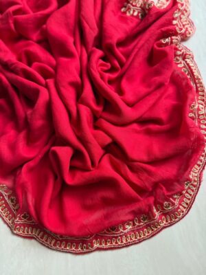 Mulmul Katdana Zardosi Work With Blouse (20)