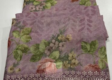 Premium Linen Tissue Digital Printed Sarees (7)