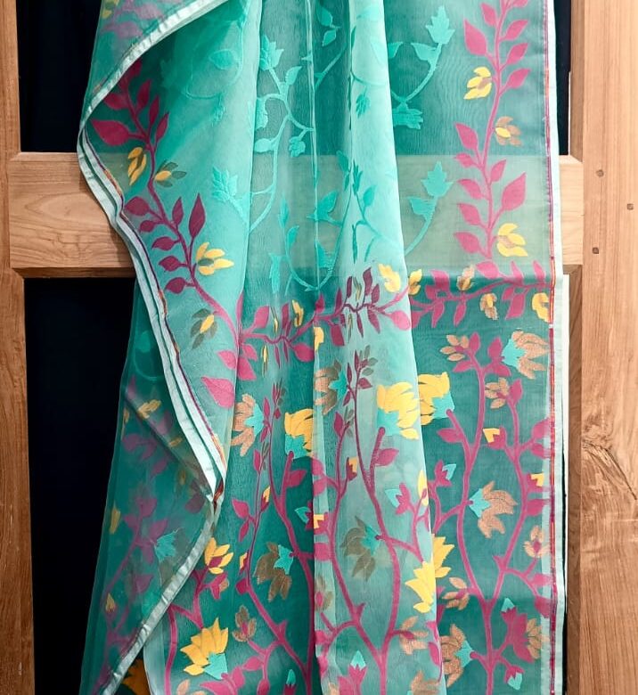 Premium Resham Silk Muslin Jamdhani Sarees (5)