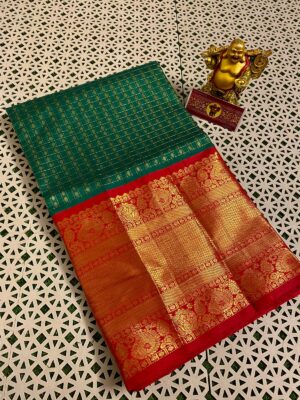 Pure Ahndloom Mangalagiri Kuppadam Sarees With Blouse (1)