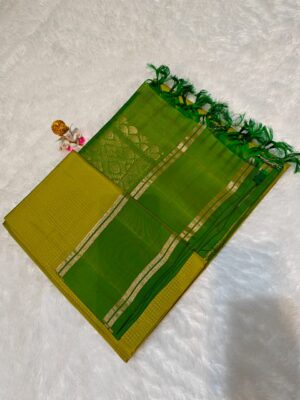 Pure Handloom Kanchipuram Small Checks Sarees (9)