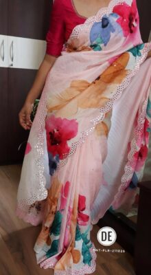 Pure Handloom Tussar Mirror Work Sarees (6)