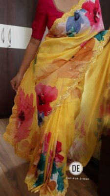 Pure Handloom Tussar Mirror Work Sarees (7)