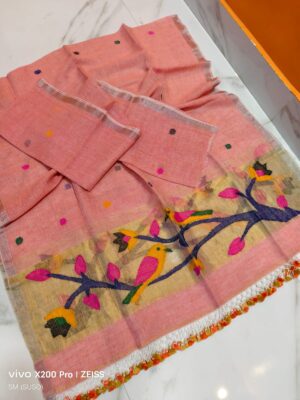 Pure Jaishree Linen Paithani Dress Materials (5)