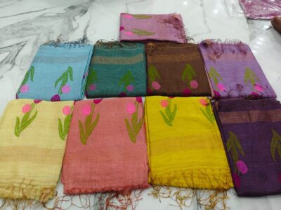 Pure Jayshree Linen Jamdhani Sarees (11)