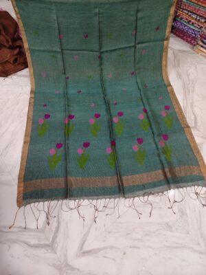 Pure Jayshree Linen Jamdhani Sarees (4)