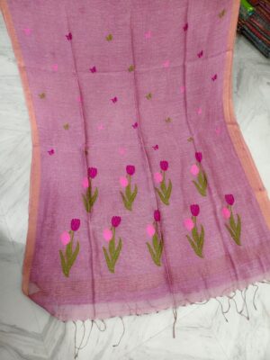 Pure Jayshree Linen Jamdhani Sarees (6)