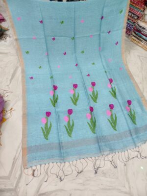 Pure Jayshree Linen Jamdhani Sarees (7)