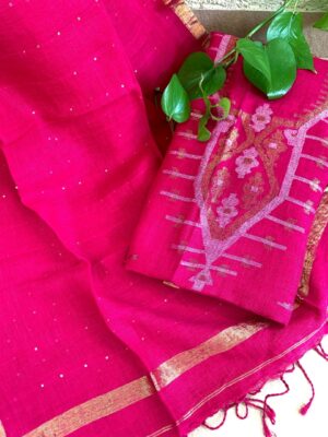 Pure Jayshree Linen Top And Dupatta Sets (5)