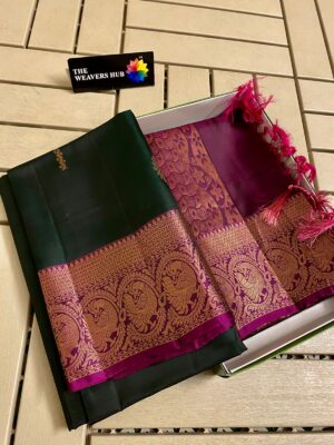 Pure Kanjivaram Silk Sarees With Blouse (8)
