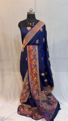 Pure Kataan Silk Meenakari Sarees With Blouse (2)