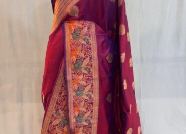 Pure Kataan Silk Meenakari Sarees With Blouse (3)