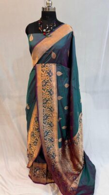 Pure Kataan Silk Meenakari Sarees With Blouse (8)