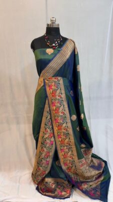 Pure Kataan Silk Meenakari Sarees With Blouse (9)