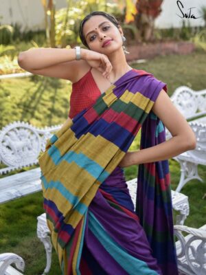Pure Khadi Cotton Sarees With Blouse (17)