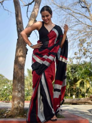 Pure Khadi Cotton Sarees With Blouse (38)