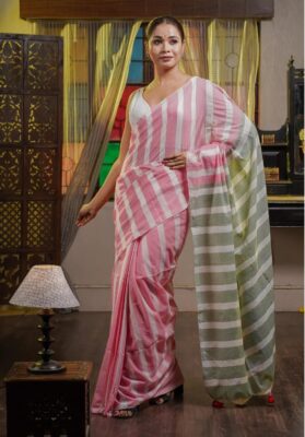 Pure Khadi Cotton Sarees With Blouse (4)
